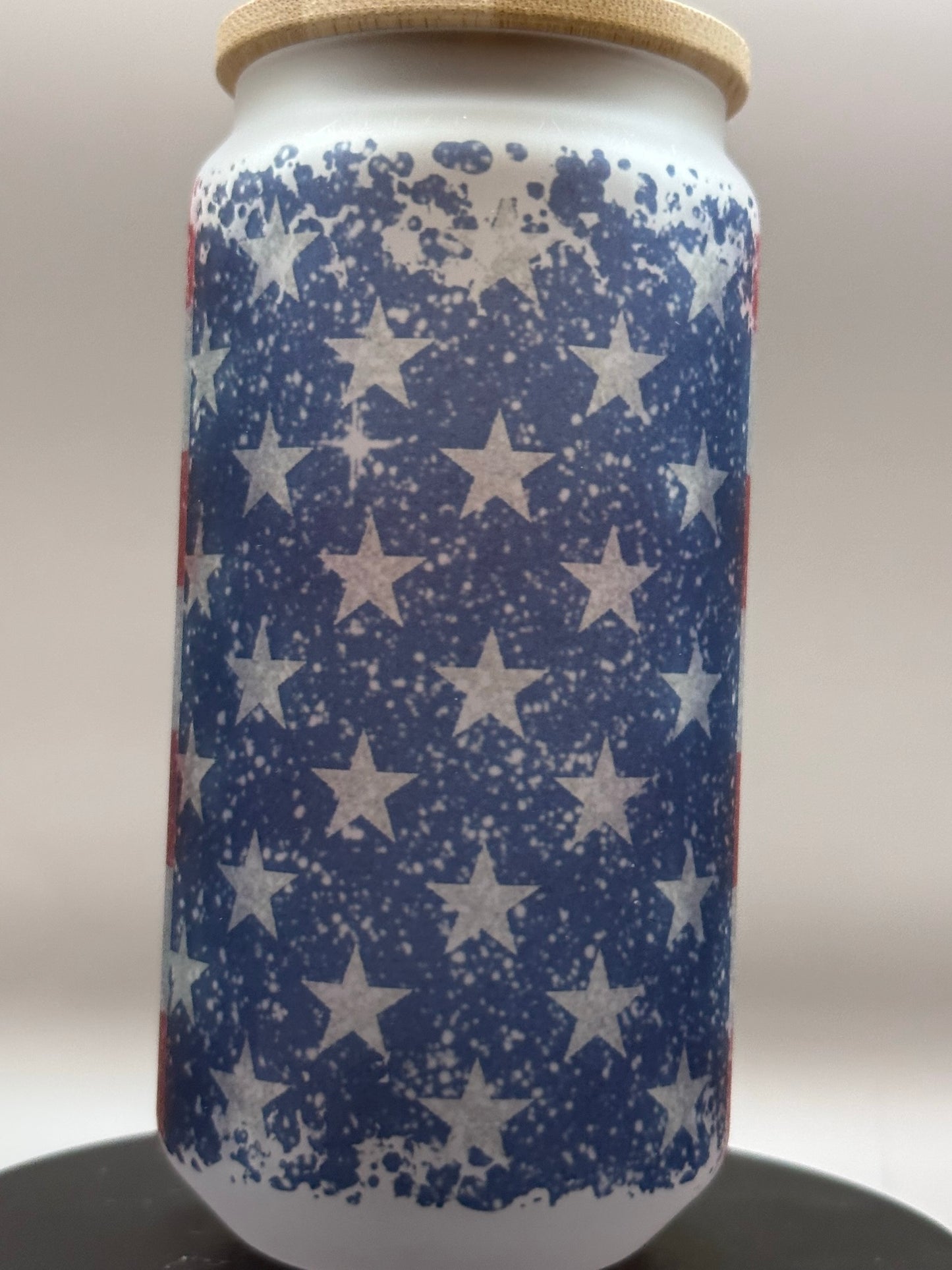 American Flag Glass Tumbler