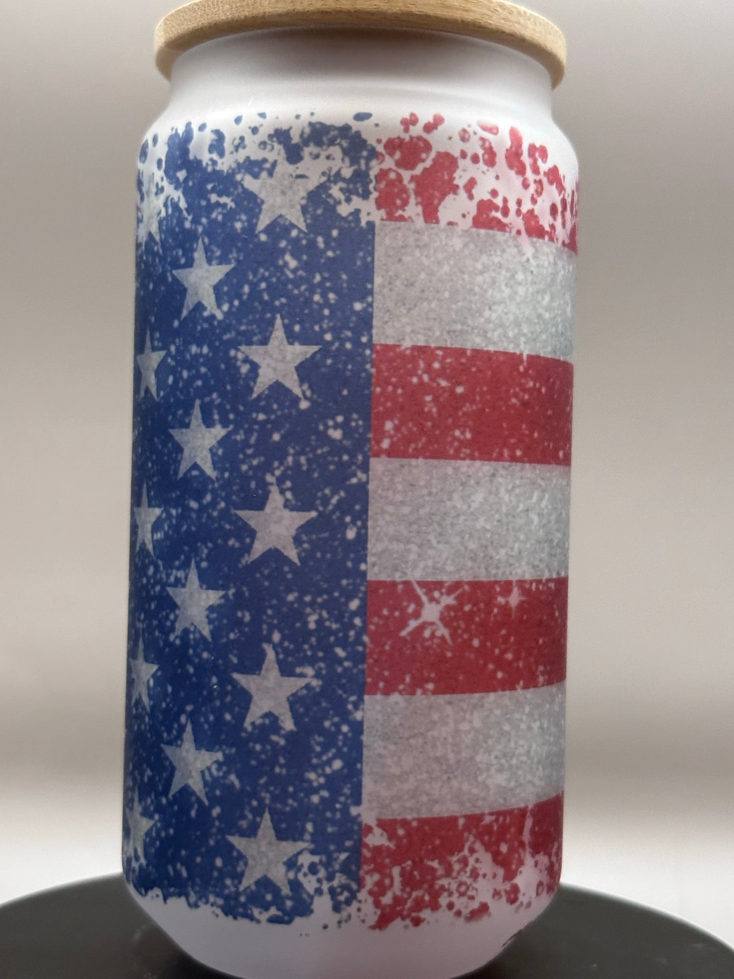 American Flag Glass Tumbler