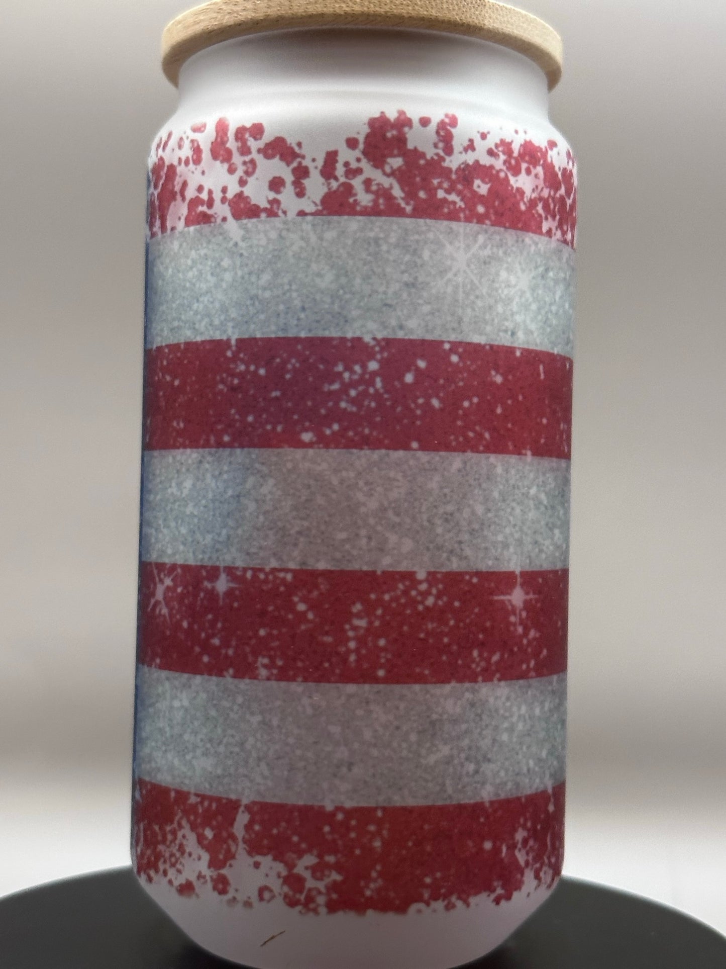 American Flag Glass Tumbler