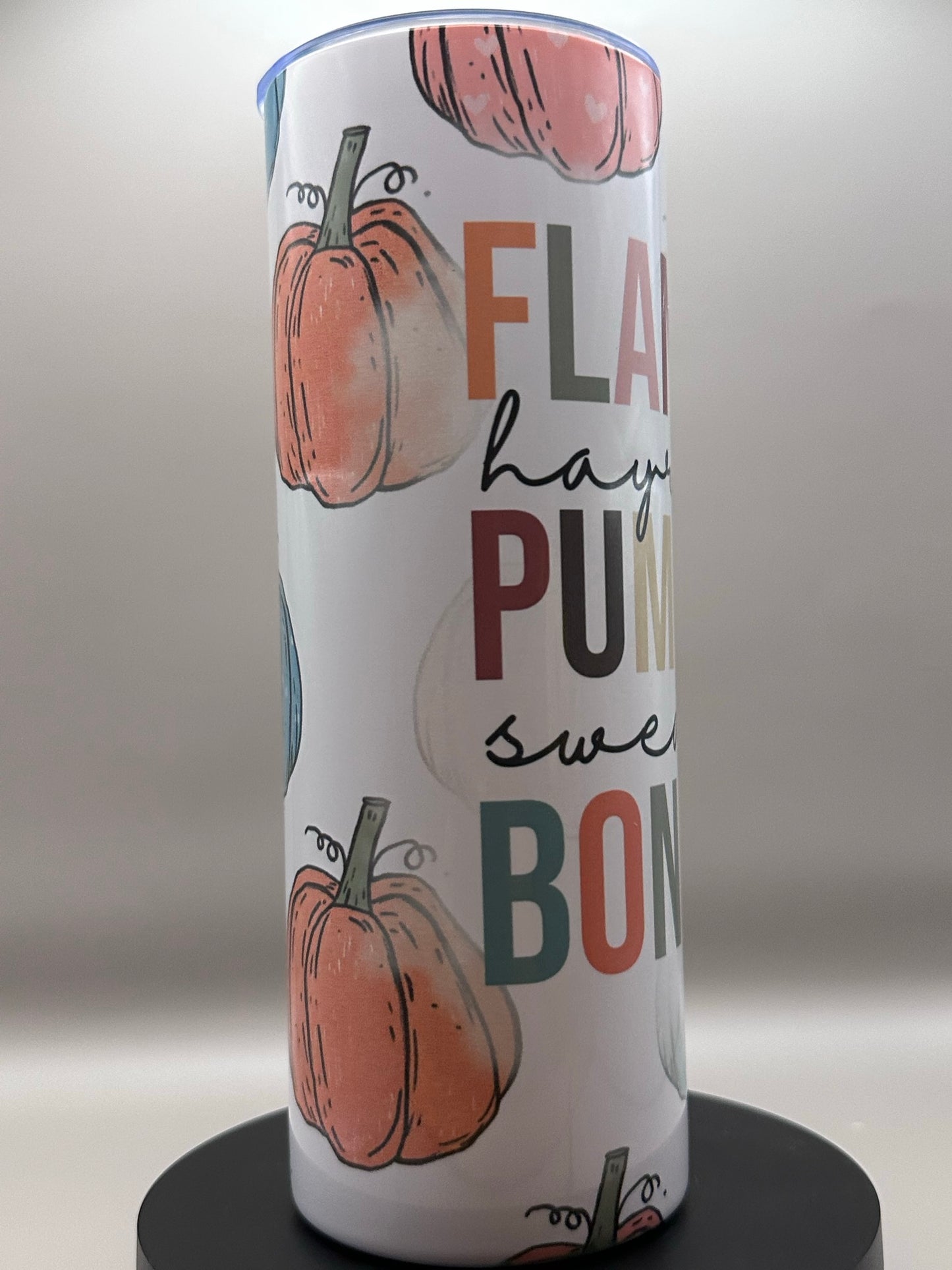 Flannel Pumkins Bonfires Tumbler