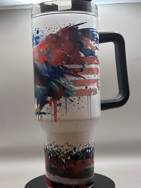 American Flag With Eagle Tumbler