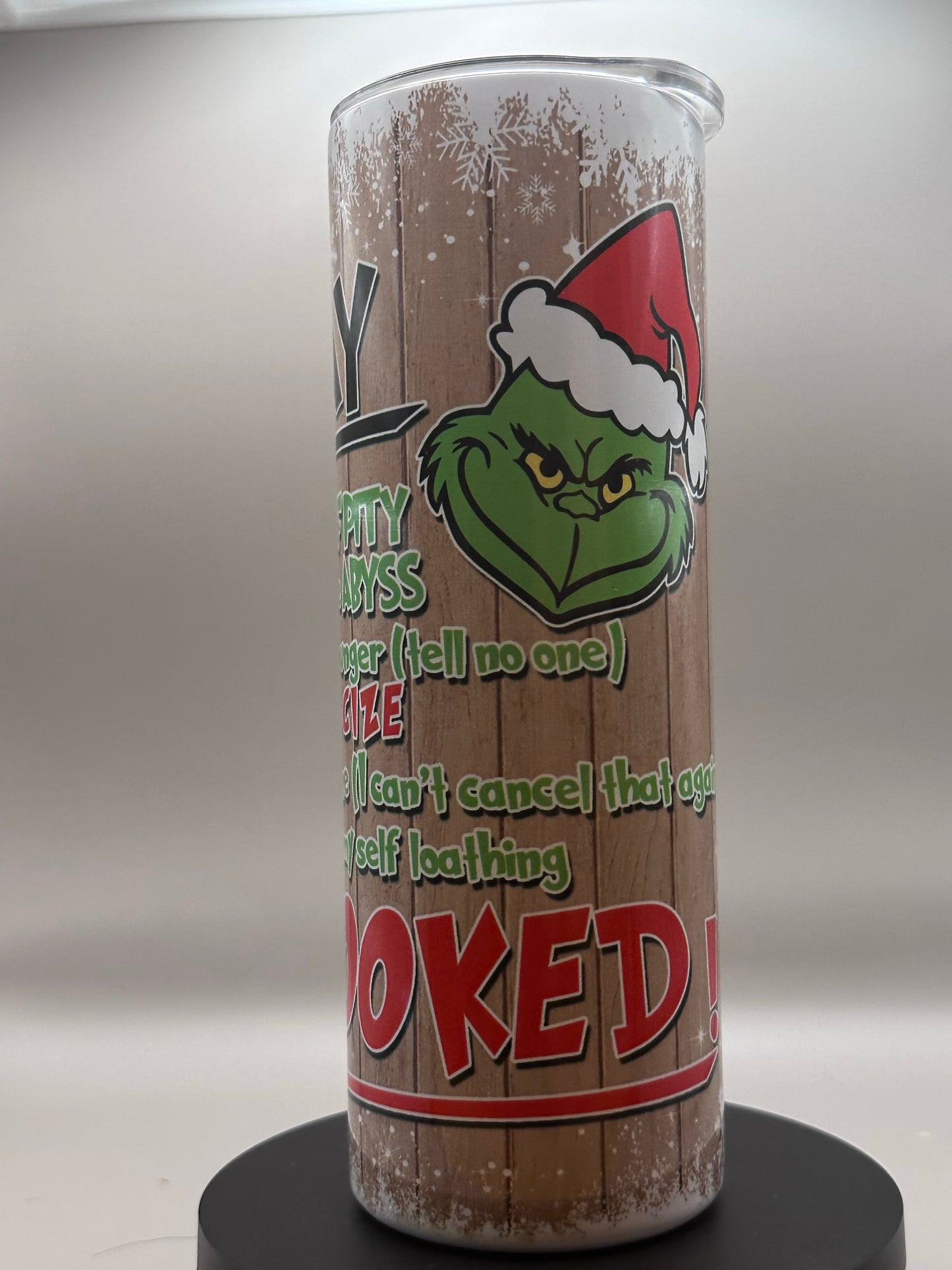 Grinch Schedule Tumbler