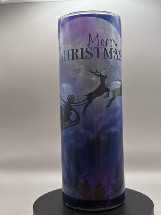 Santa In The Night Sky Tumbler