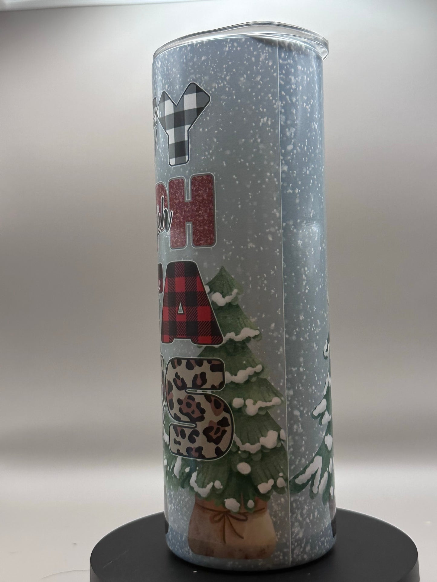 Frosty, Rudolf, Santa, Jesus Tumbler