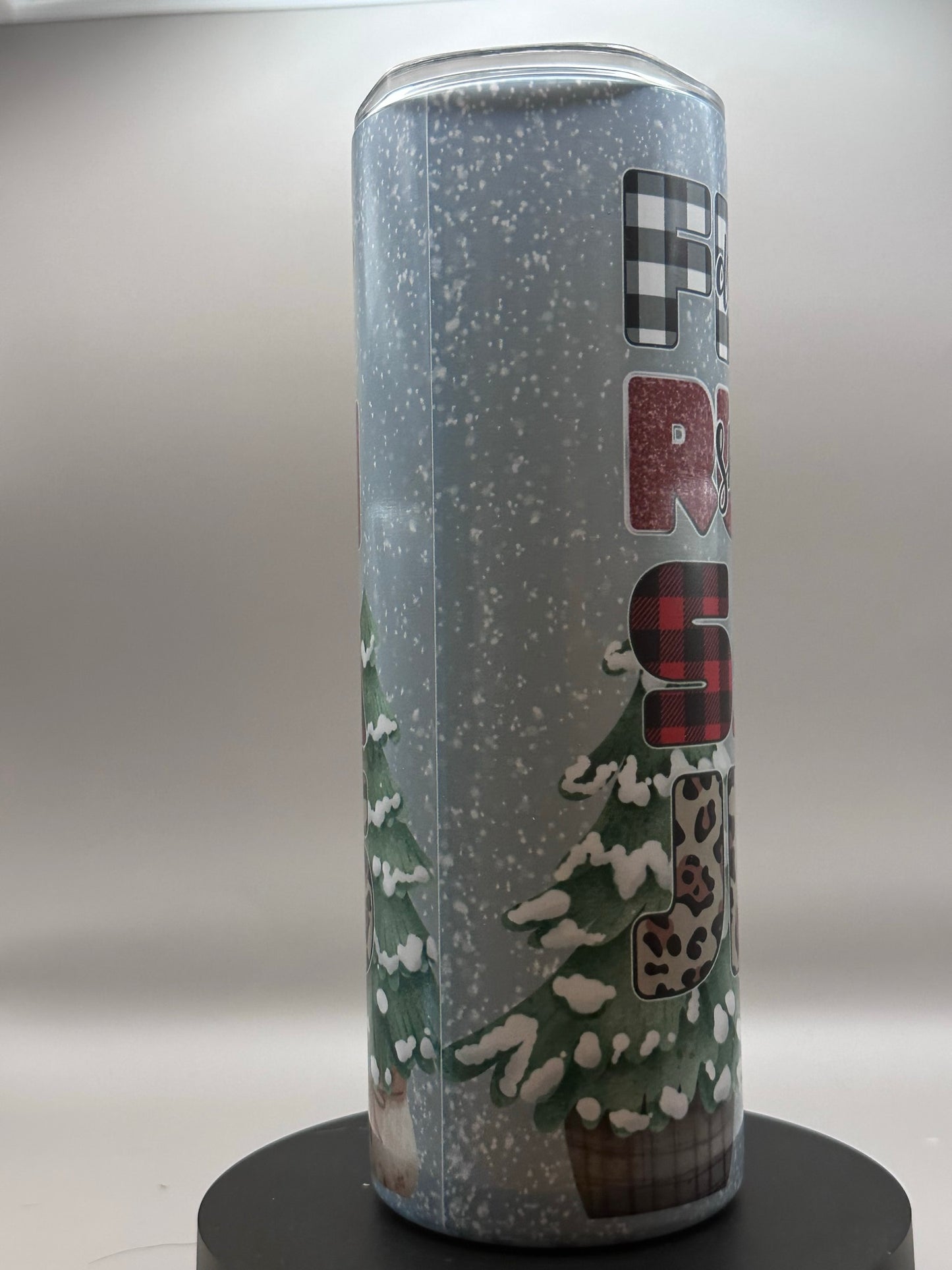 Frosty, Rudolf, Santa, Jesus Tumbler