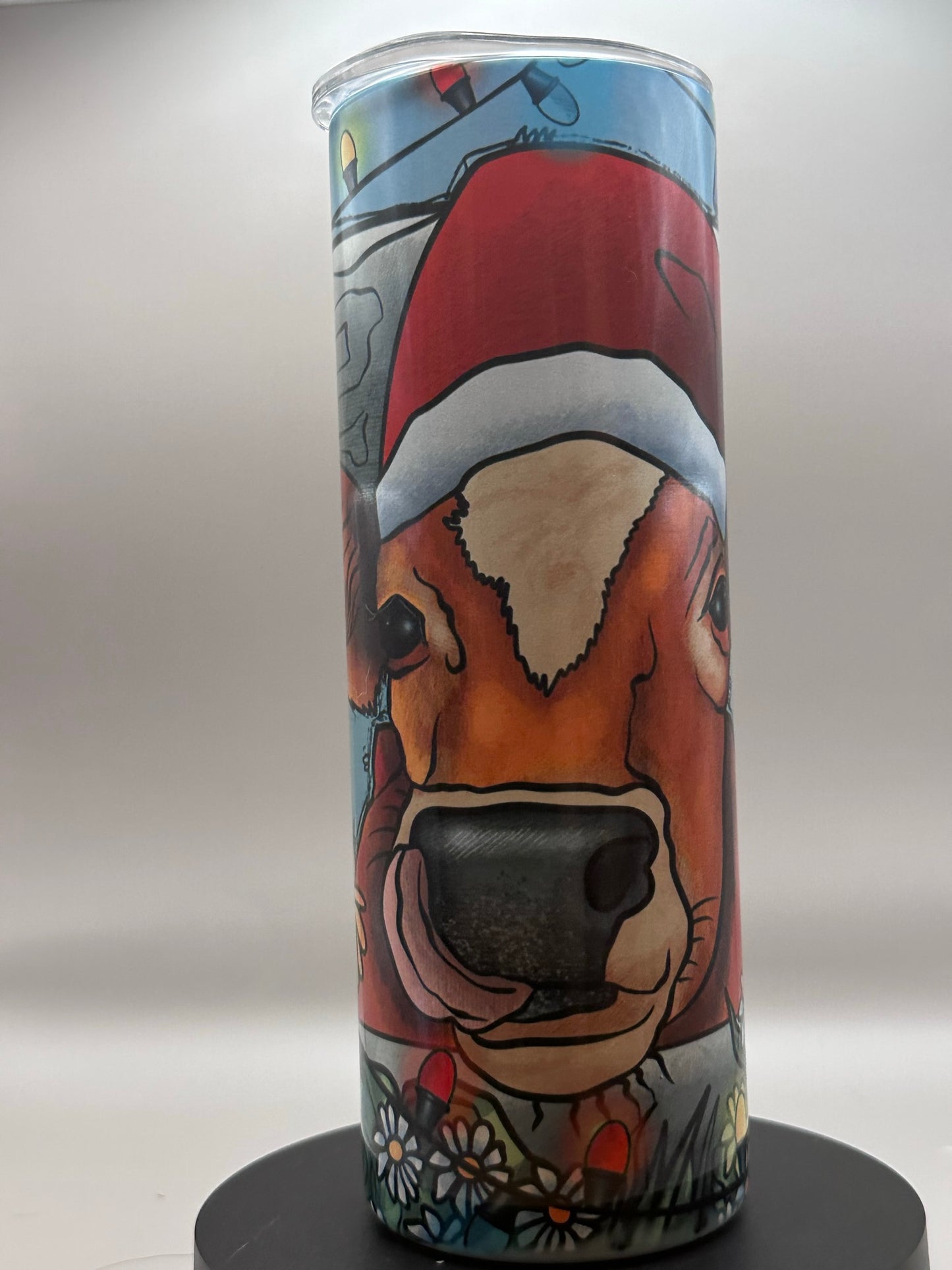 Christmas Cow Tumbler